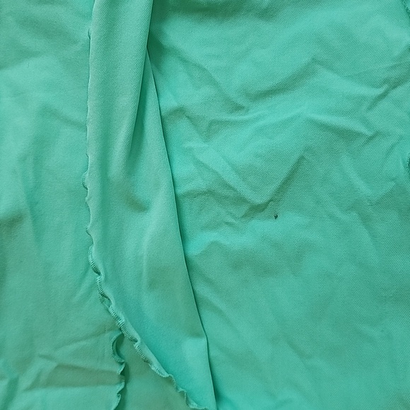❤️Body Glove Lagoon Mint Green Flare Layered Ruffle Hem Asymmetrical Skirt☆ - Picture 3 of 3